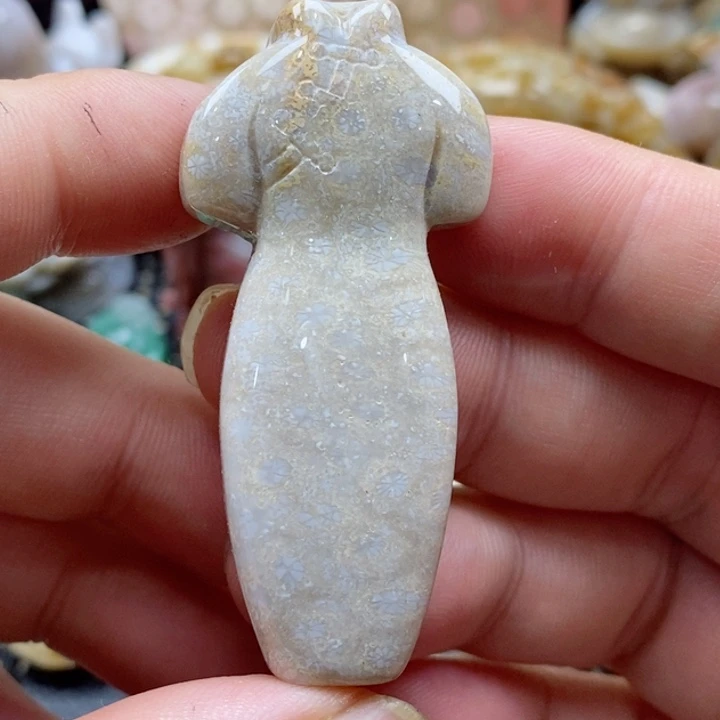 硅化珊瑚（珊瑚玉）颈饰未镶嵌