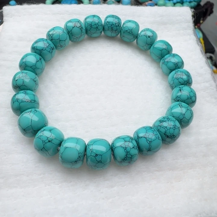 卡10/8➕绿水草纹老型珠串一条