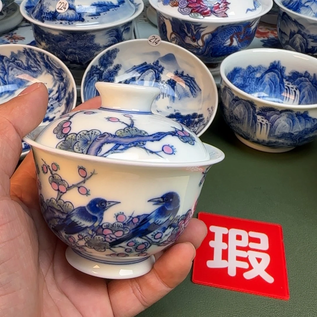 纯手工纯手绘茶具石头261开片