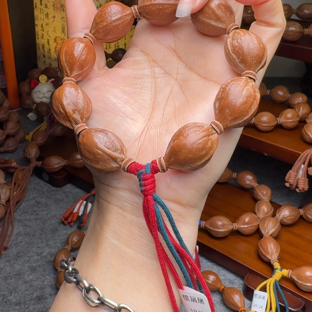手串橄榄核19/27老核原皮 梅林铁核
