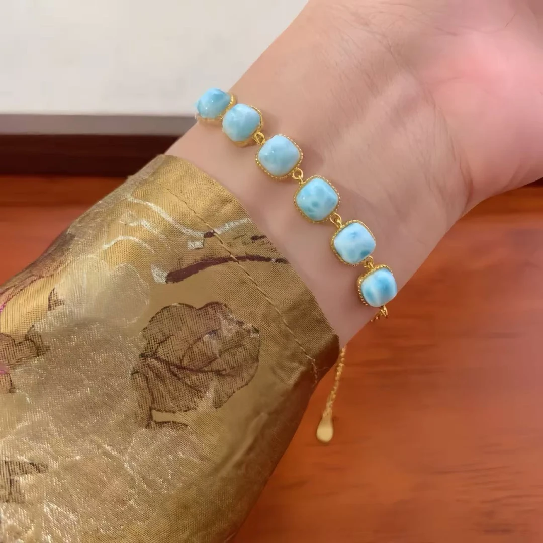 海纹手链方糖方形手链银镶嵌diy手链