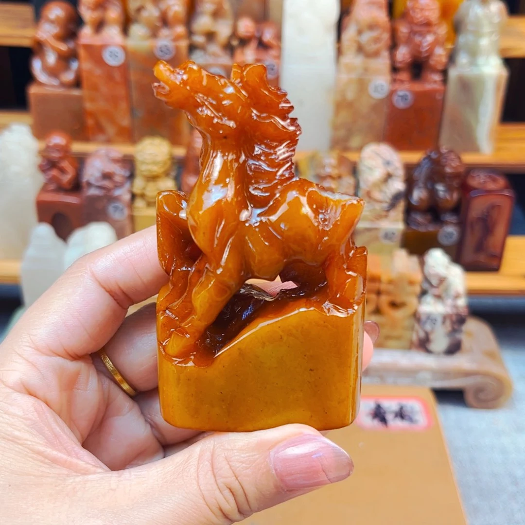 寿山石印石闪购商品瑕疵料4.9*2.9