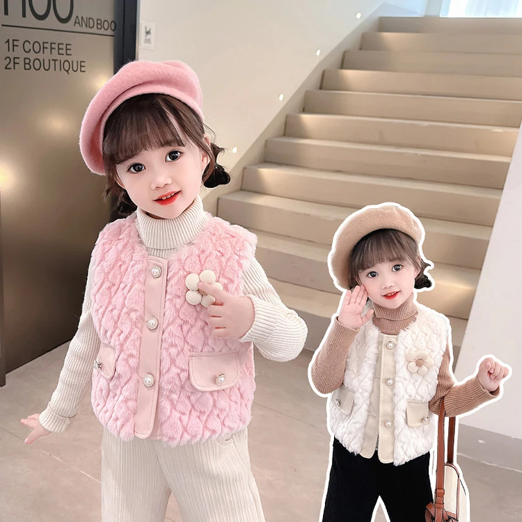 女童马甲2025新款秋季女孩韩版洋气时髦外穿马夹女宝宝小童秋装潮