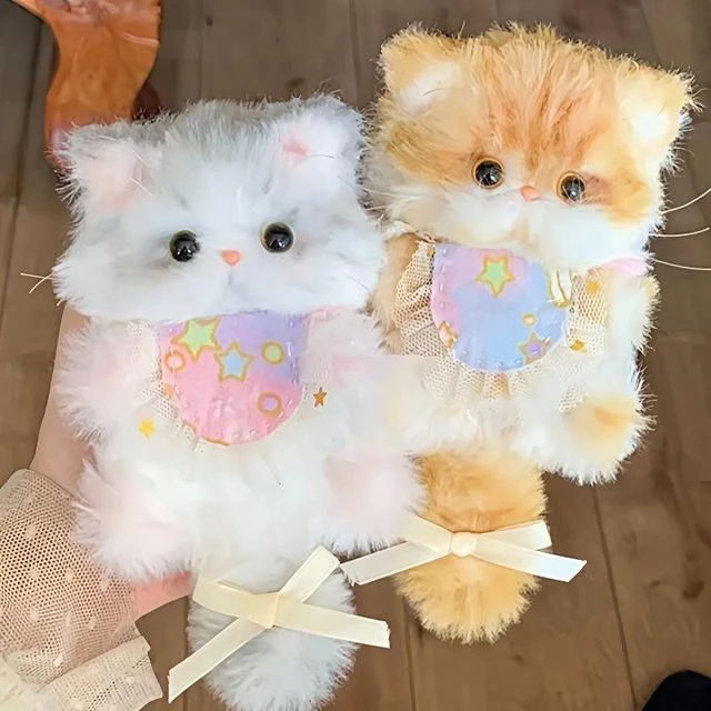 毛绒兔毛扭扭棒小狗小猫手工diy挂件材料包女生玩具自制成品礼物