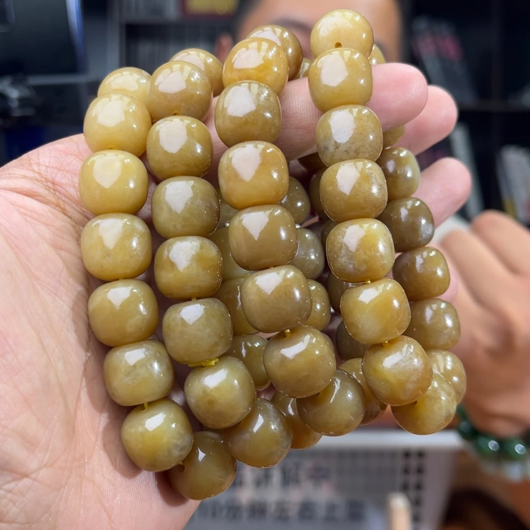 手串未镶嵌和田玉纯天然新疆且末金山料卡14多样性发其一