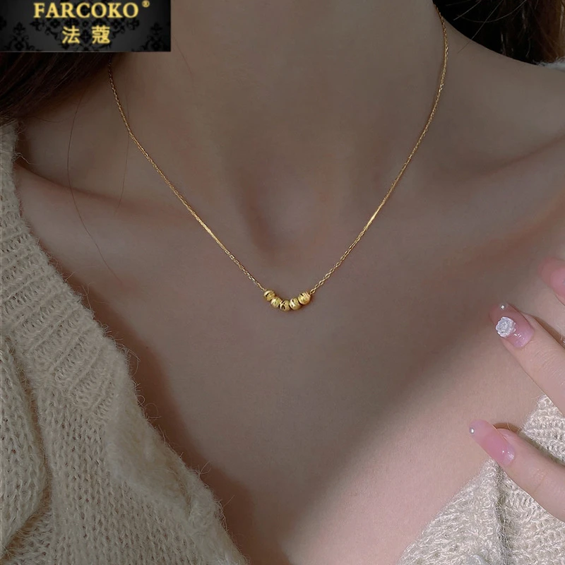 FARCOKO/法蔻 坠链均925银 五福临门项链女国风复古小众七夕礼物