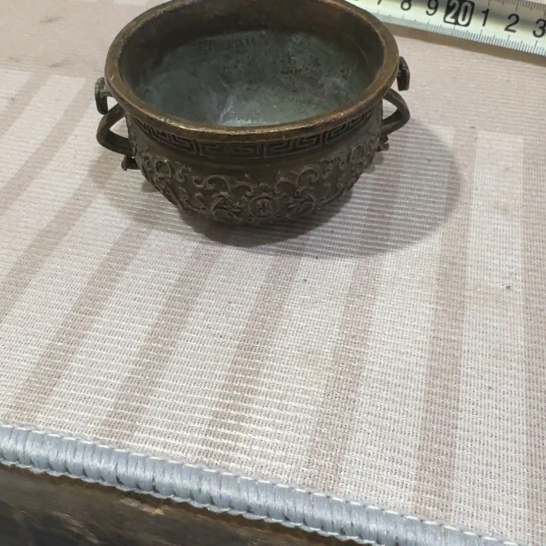 如***玩千眼菩提吊坠老铜香炉双耳