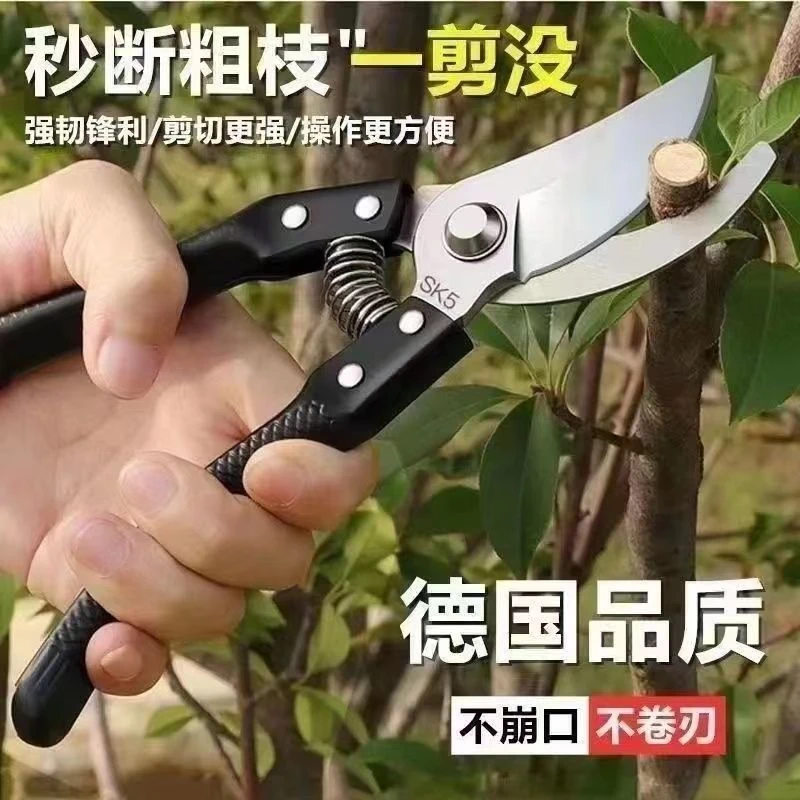 【升级加厚钢】不锈钢修枝剪园林家用省力树枝剪子工具果树粗枝剪刀