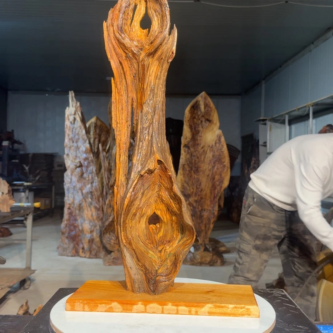 惠***珠树脂琥珀木天然根雕摆件30