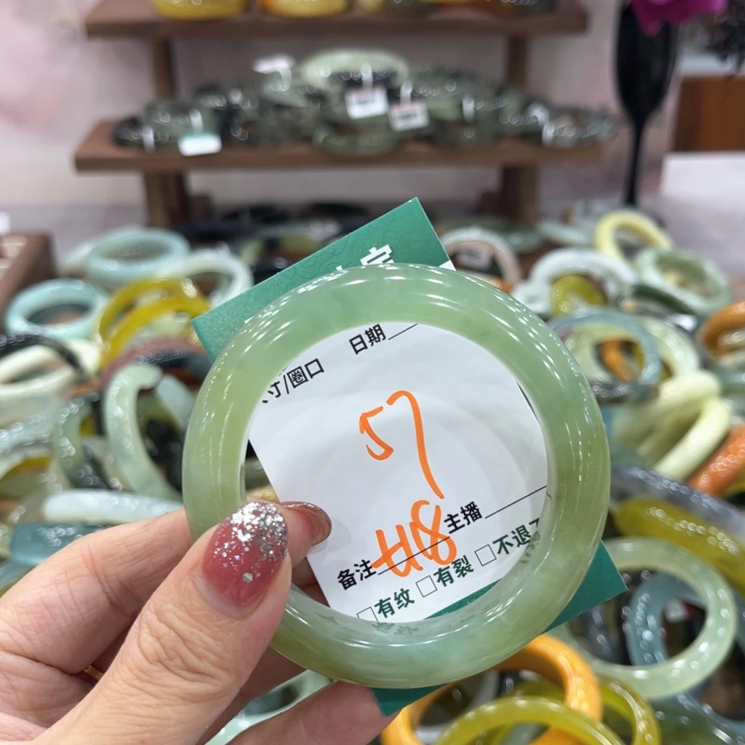 未镶嵌蛇纹石玉手镯手镯