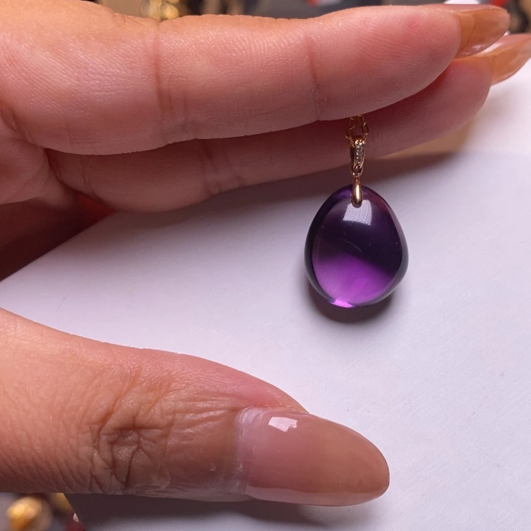 18K金镶嵌颈饰水晶J12251婷