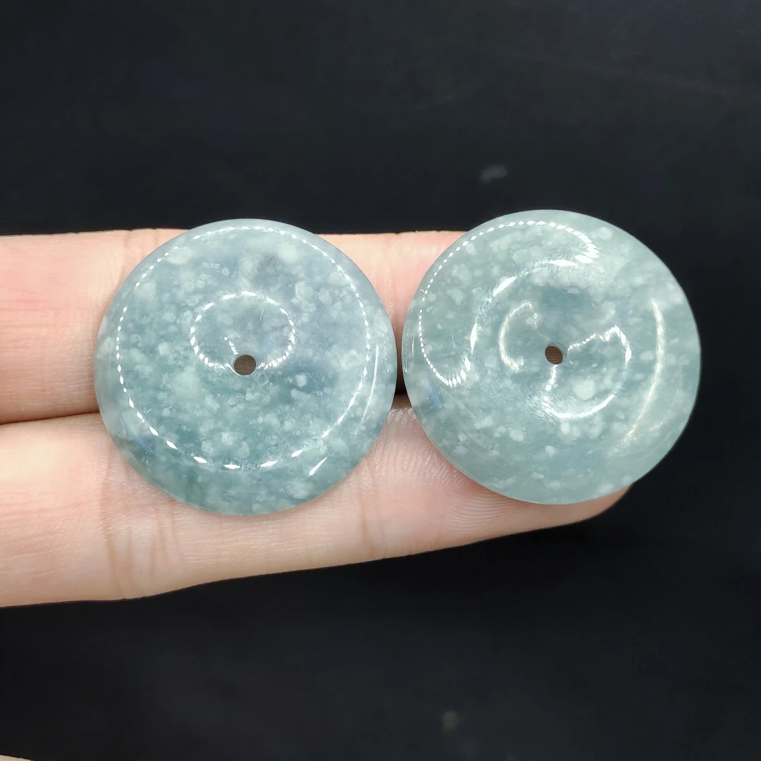 【李想精选】翡翠平安扣吊坠赠绳子GS【多样性发其一】约27-5mm