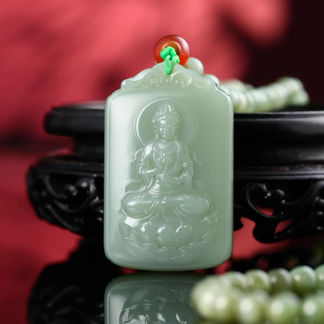 rl和田玉碧玉观音玉牌250715009