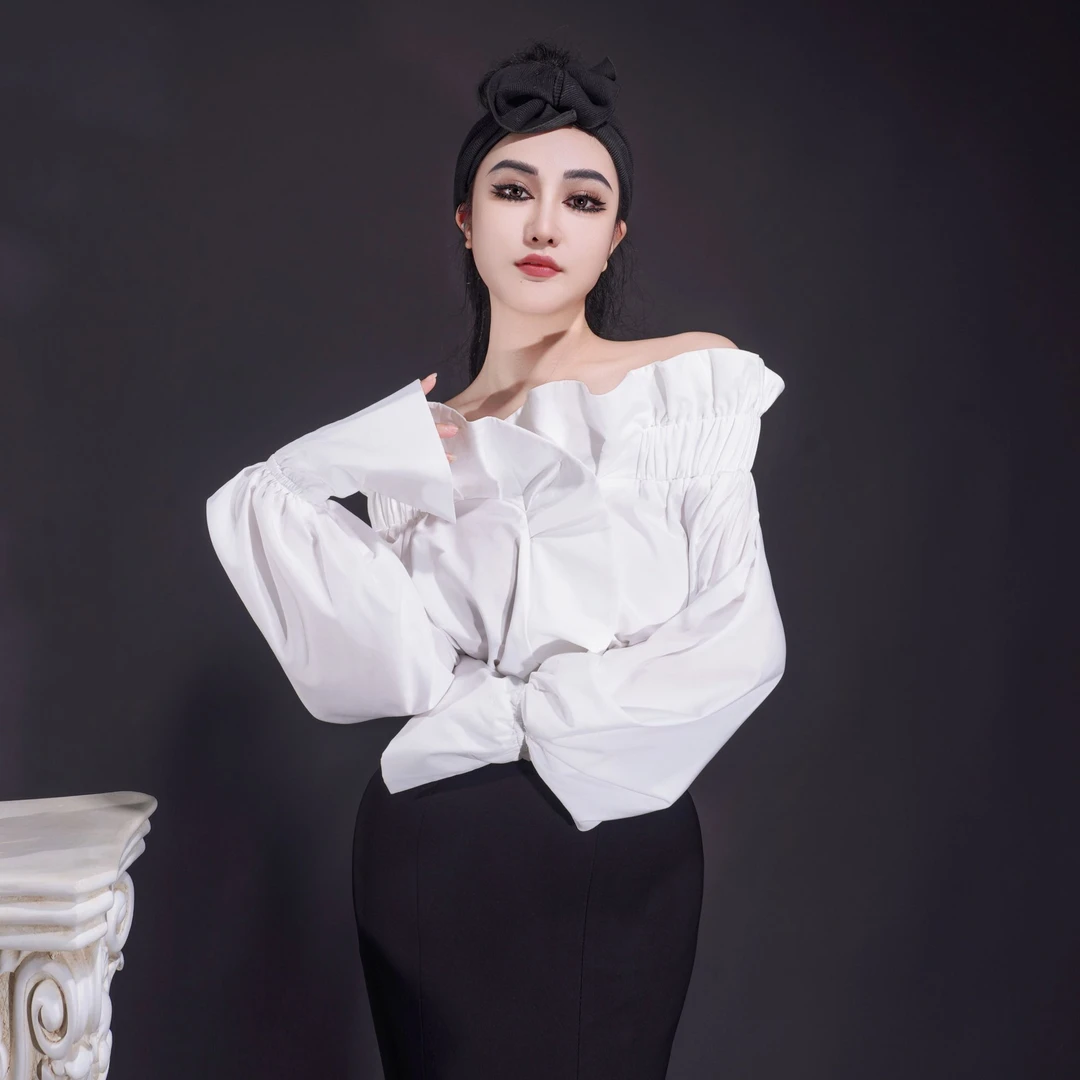 【星姐推荐】星原创高级定制【茉莉白雪】设计师款气质轻奢名媛上衣