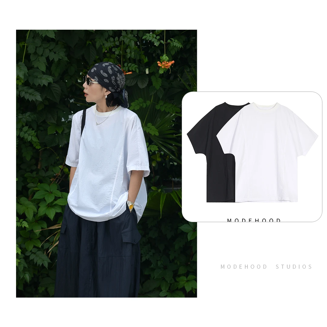 MODE【恒韵】2025新款经典简约显瘦明线设计短袖T恤