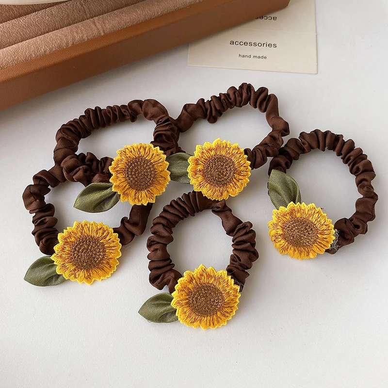 一举夺魁向日葵太阳花小肠发圈中高考加油马尾发绳橡皮筋女扎头绳