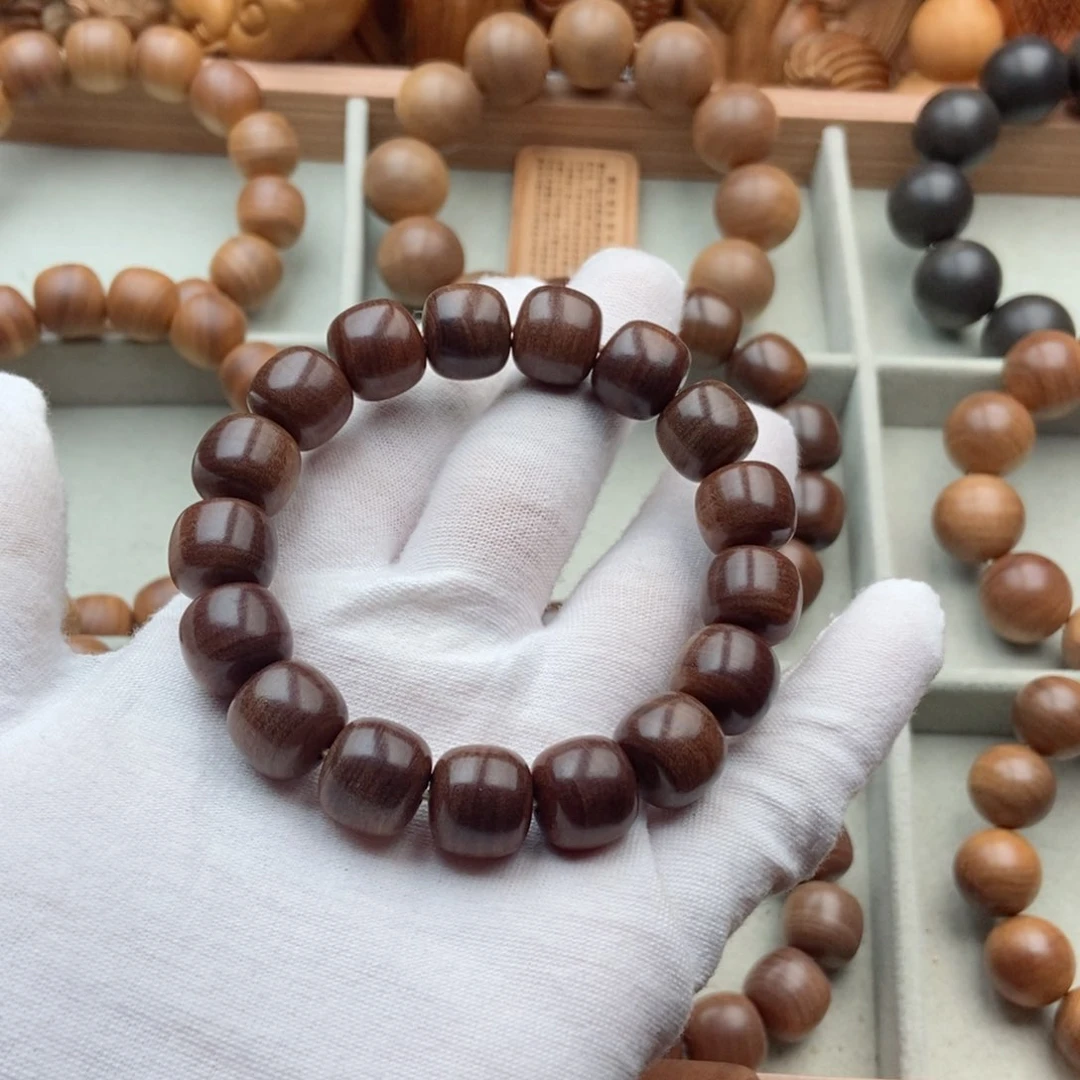 檀香木手串/手链用****212.13老山檀黑肉沉焦糖手串