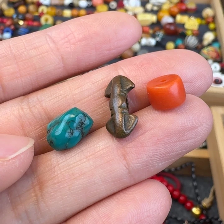 一***兽石英石纯铜配饰 石头 背云 饰品