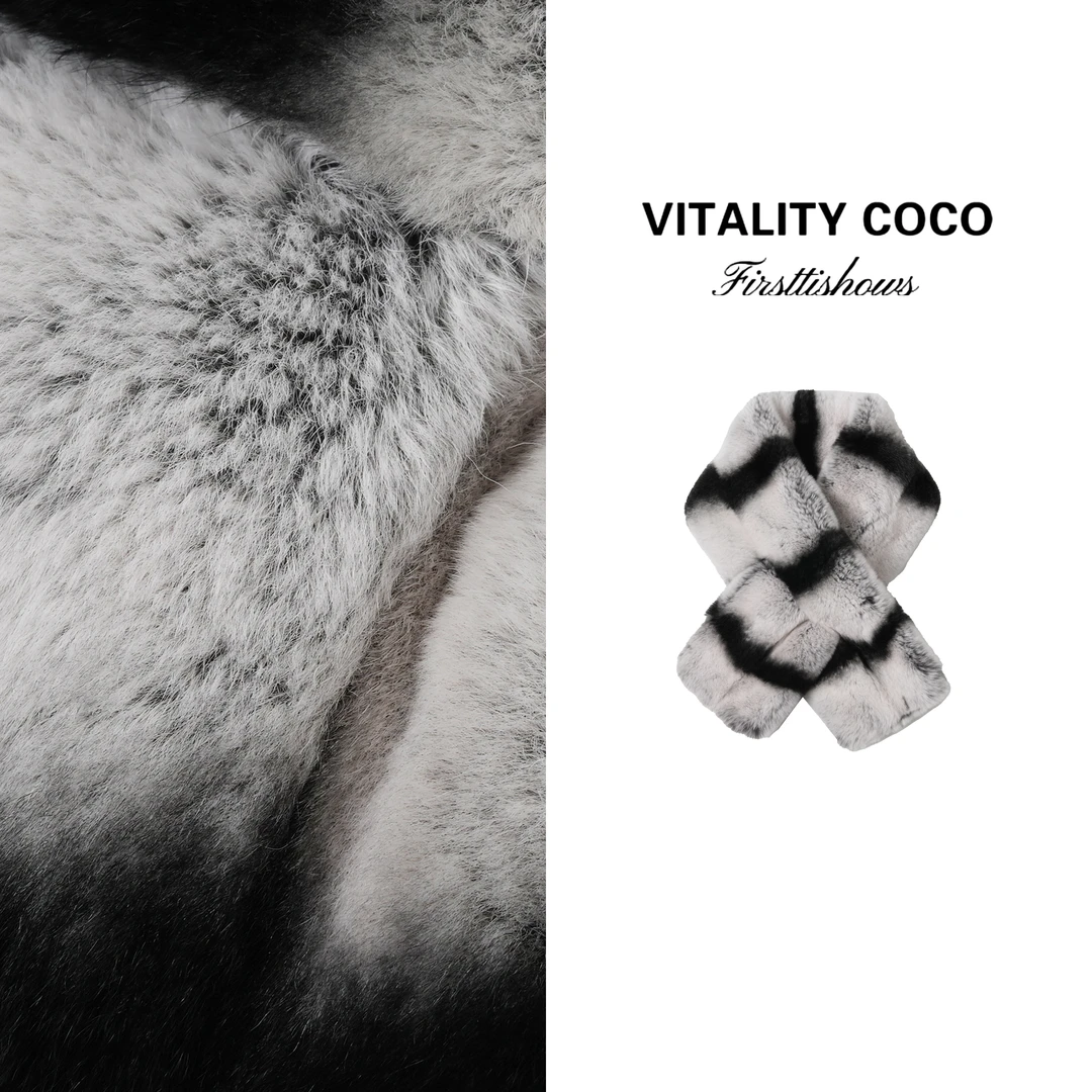 VITALITY COCO·LP系列新款女装 高定龙猫质感獭兔围巾-2787