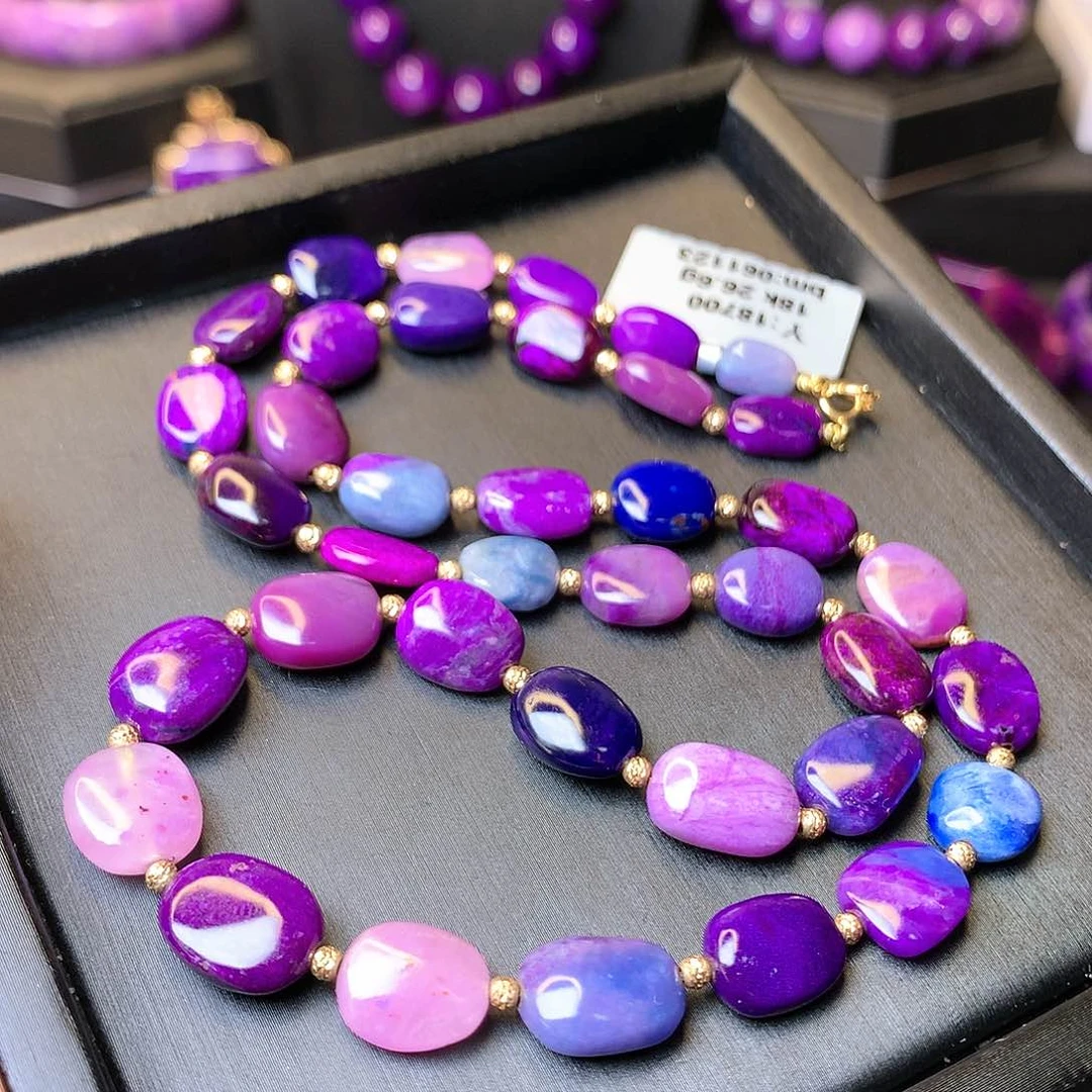 苏纪石（舒俱来）项链18K金镶嵌