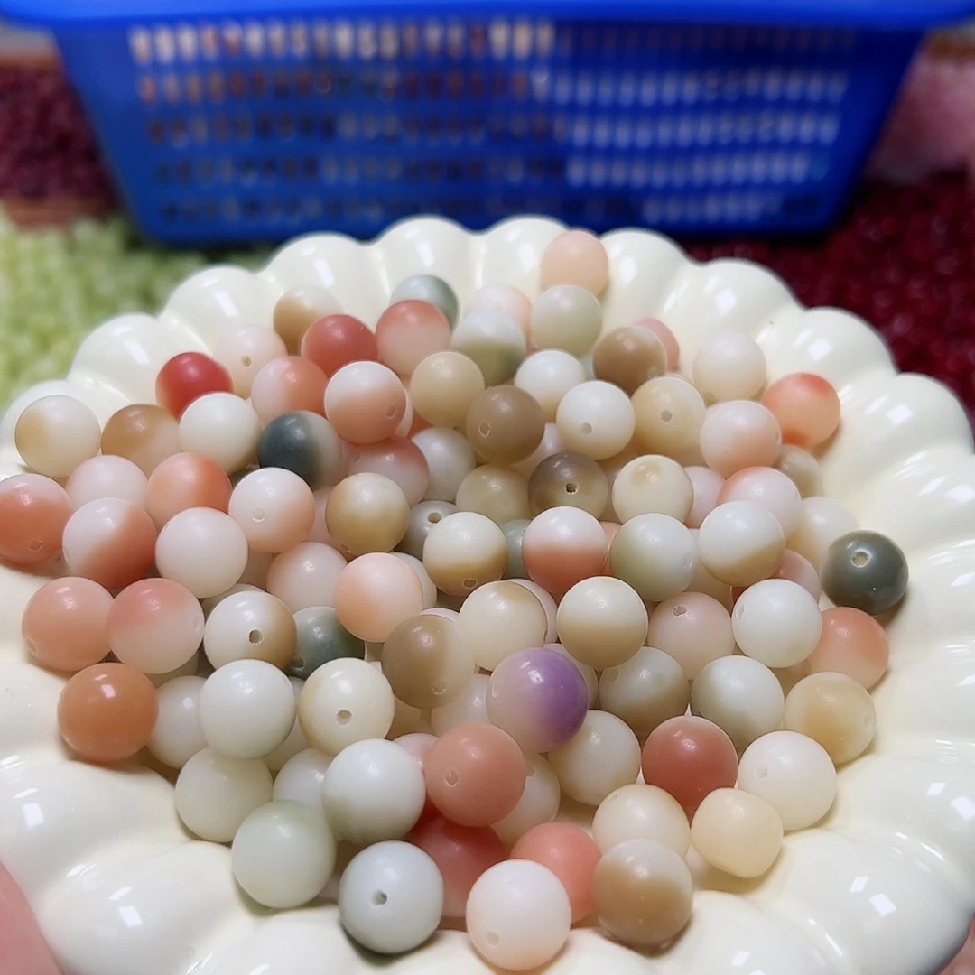 菩提根/象牙果吊坠120颗三花果冻圆珠12尺寸