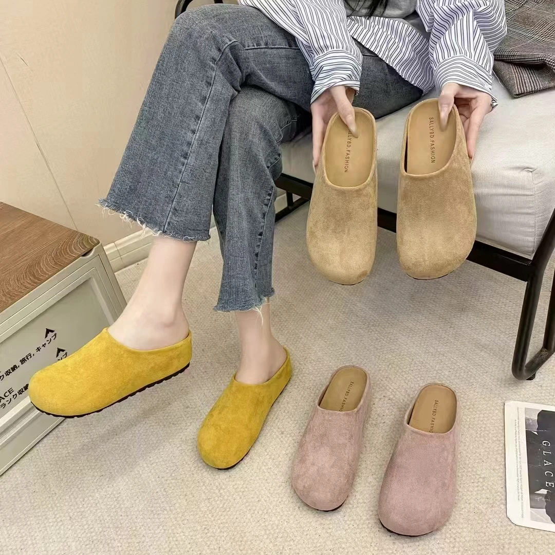 AIWEINI 休闲慵懒感～勃肯拖鞋女外穿厚底增高穆勒鞋