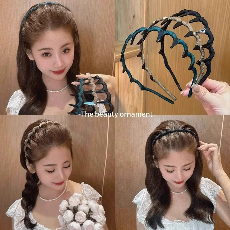 带齿波浪发箍刘海碎发整理神器发卡女2025新款增高颅顶不勒头头箍