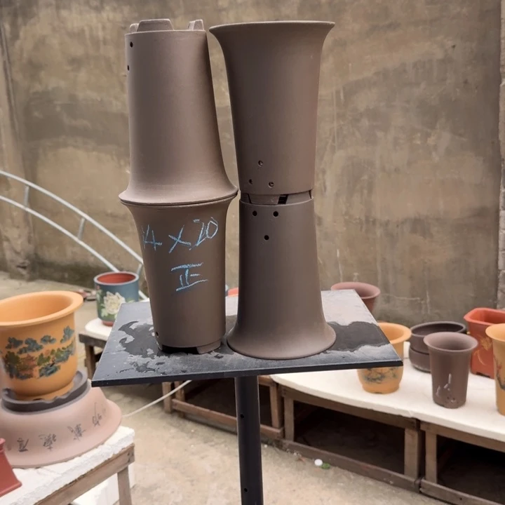 高度20口径14 四只 紫砂花盆