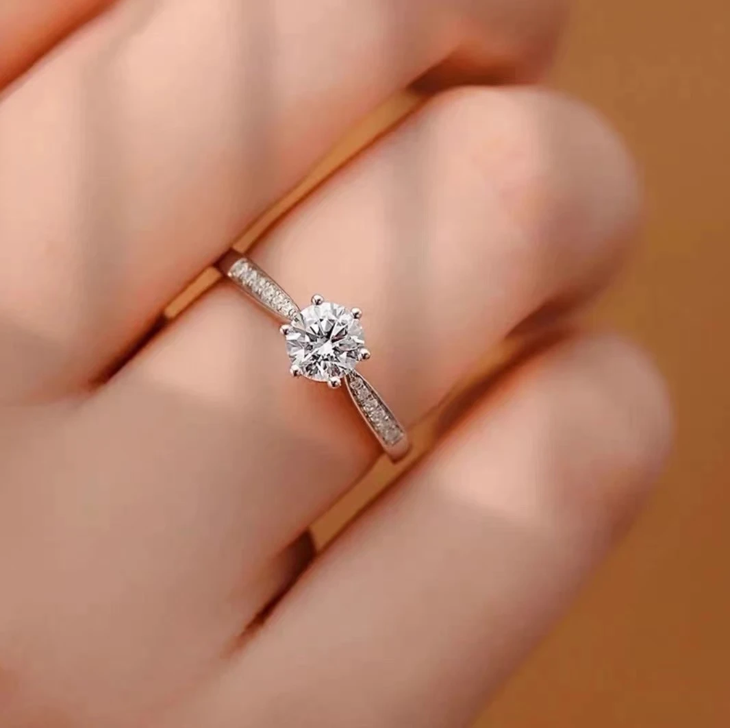 【ZFSM】0.5CT周家微镶小蛮腰闭口女戒