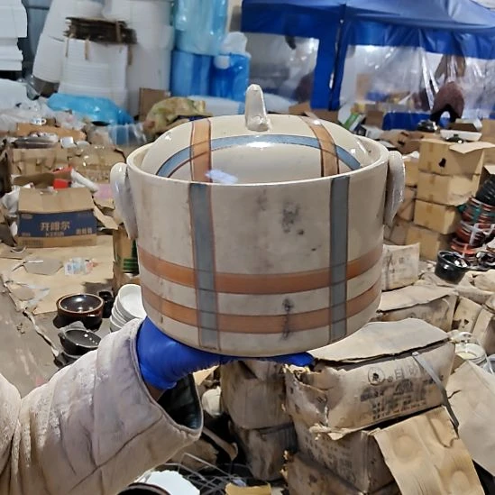 绿泥陶瓷盘子碗啥都有