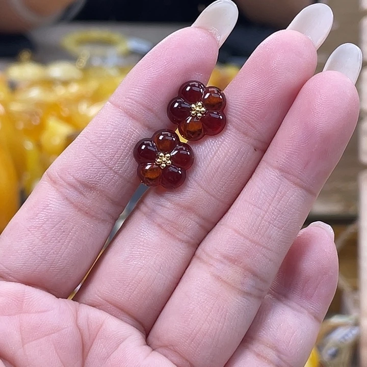 琥珀银S925镶嵌珠宝奇石多样性发其一h