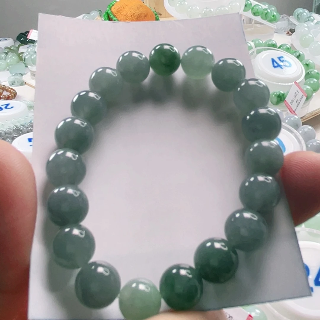 翡翠未镶嵌手链手串10