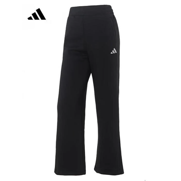 adidas/阿迪达斯【秋上新】女子舒适黑色加厚运动休闲裤 KC0052