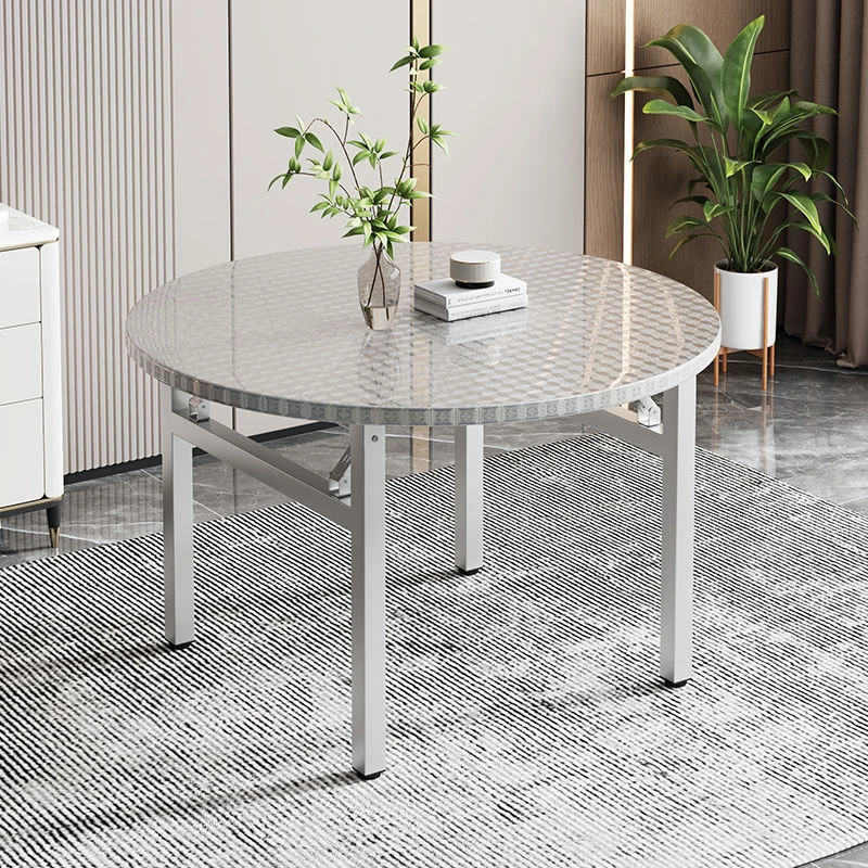 不锈钢折叠桌便携式烧烤桌子户外摆摊商用夜市出摊小圆桌简易餐桌