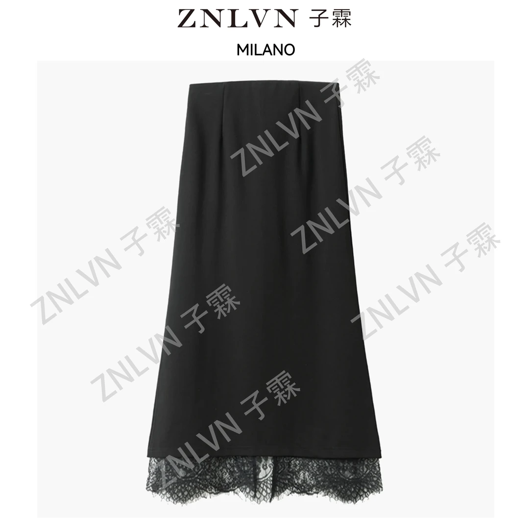 【金姐专属】ZNLVN秋季蕾丝新款拼接高级时尚轻奢百搭半裙153D6661