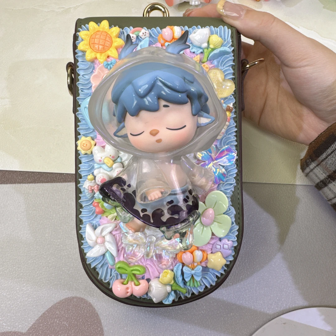 正版大娃DIY奶油胶手机包包