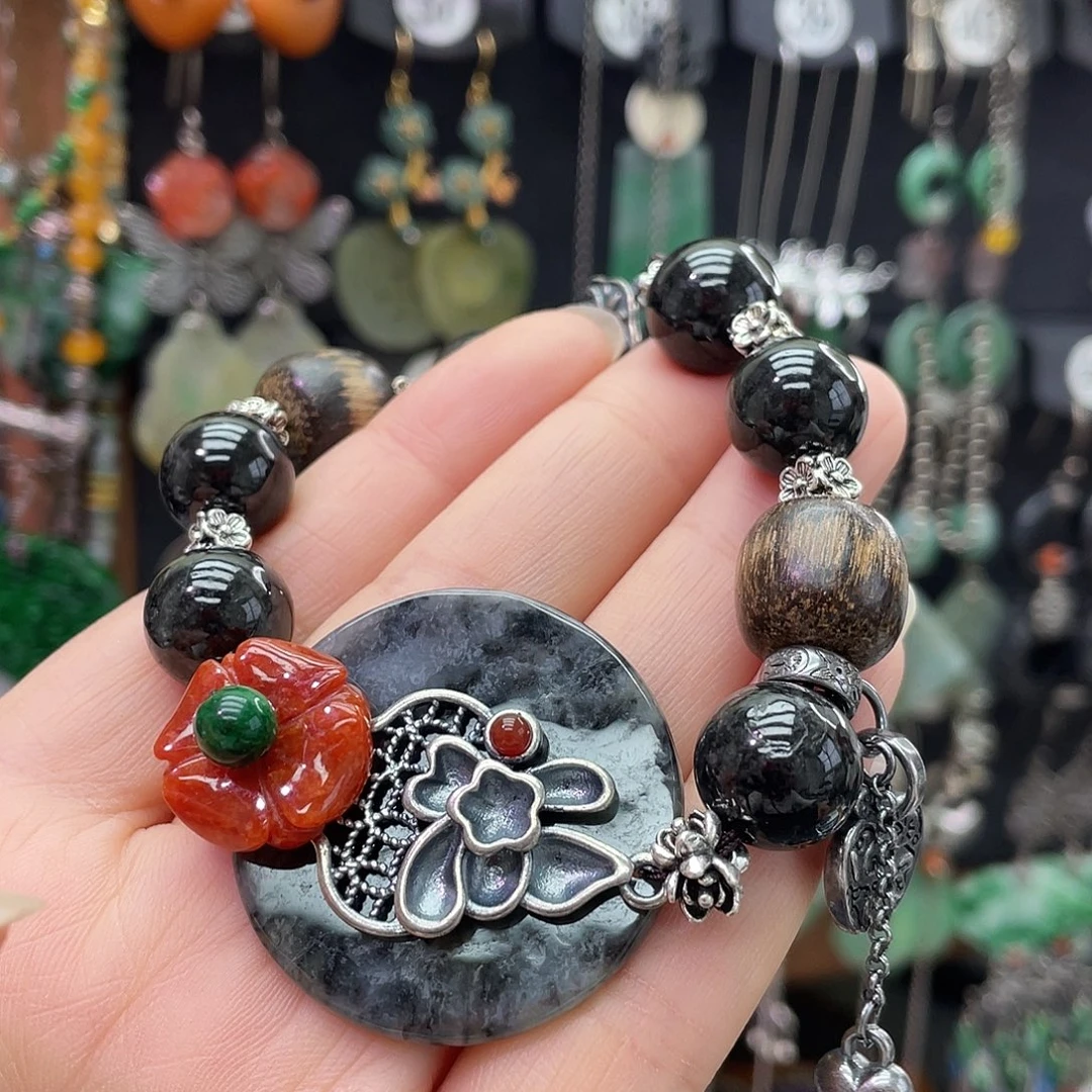 翡翠银S925镶嵌耳饰301hjkjj