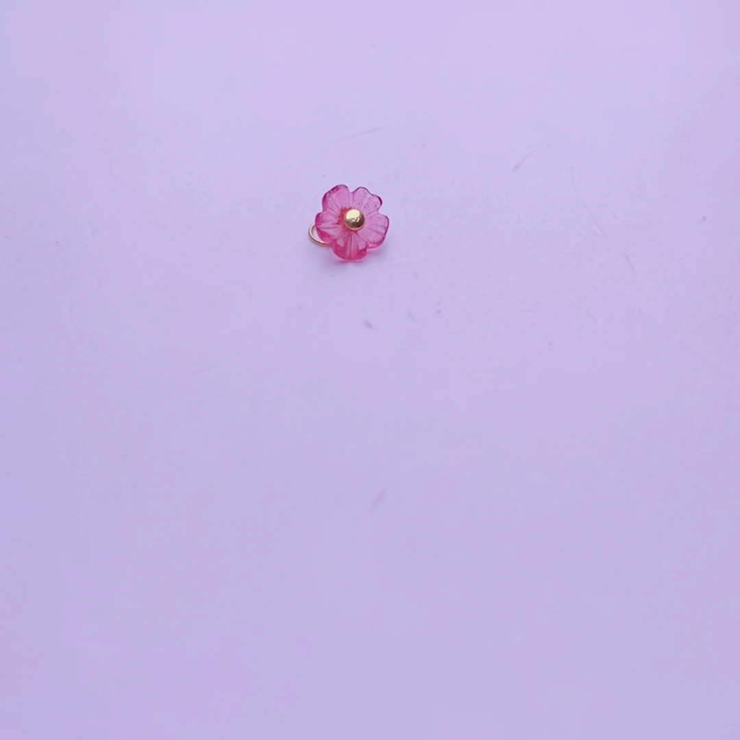 18K金镶嵌花花滴流m碧玺