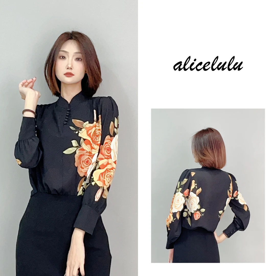 1 ALICE 玫瑰故事衬衫 定位烫钻 轻盈透气 S2141655J