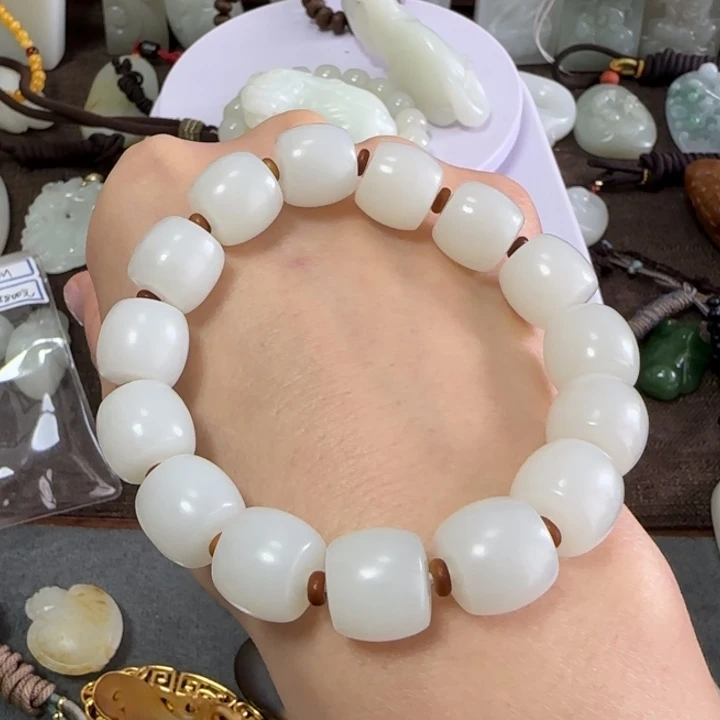 和田玉手链未镶嵌❄