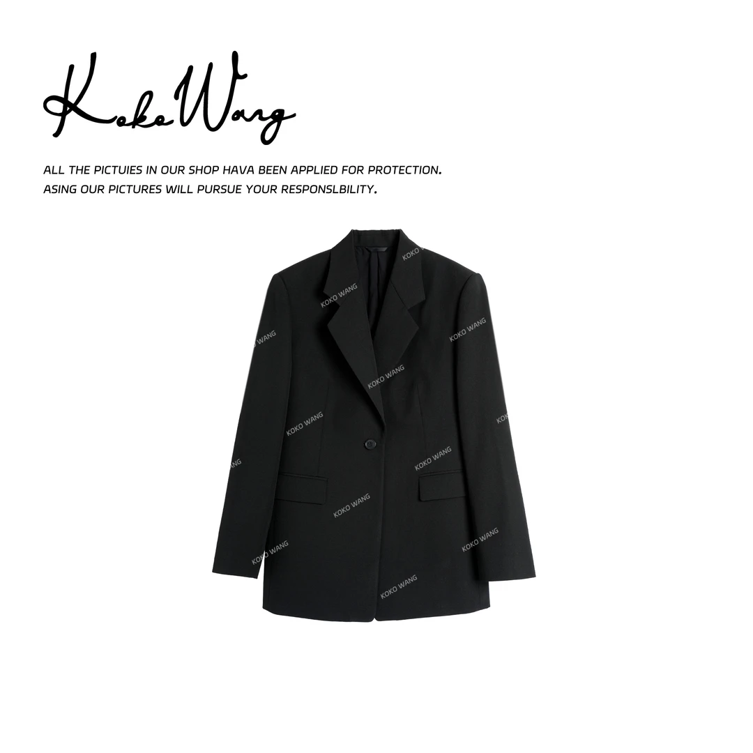 KOKO WANG【高阶】秋冬新款一粒扣时尚通勤百搭西装外套X6175F21W42