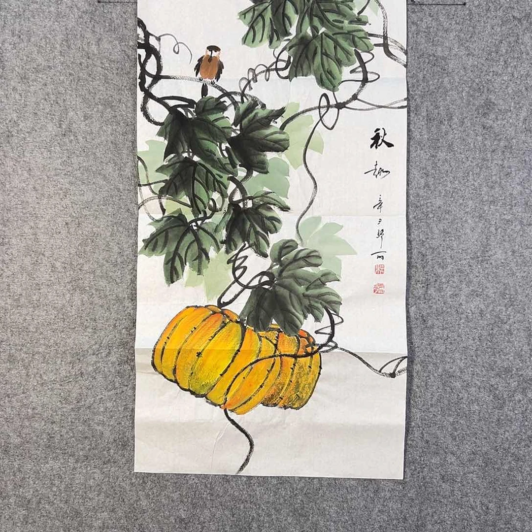 国画277 花鸟在此鸣叫时还要一