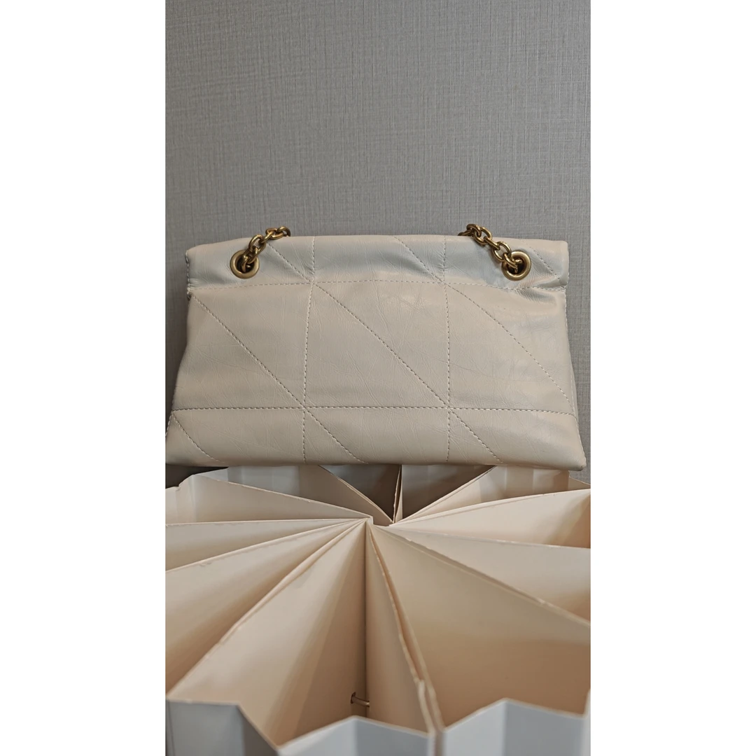TOLEX2025新款手工时尚百搭折叠女包白色