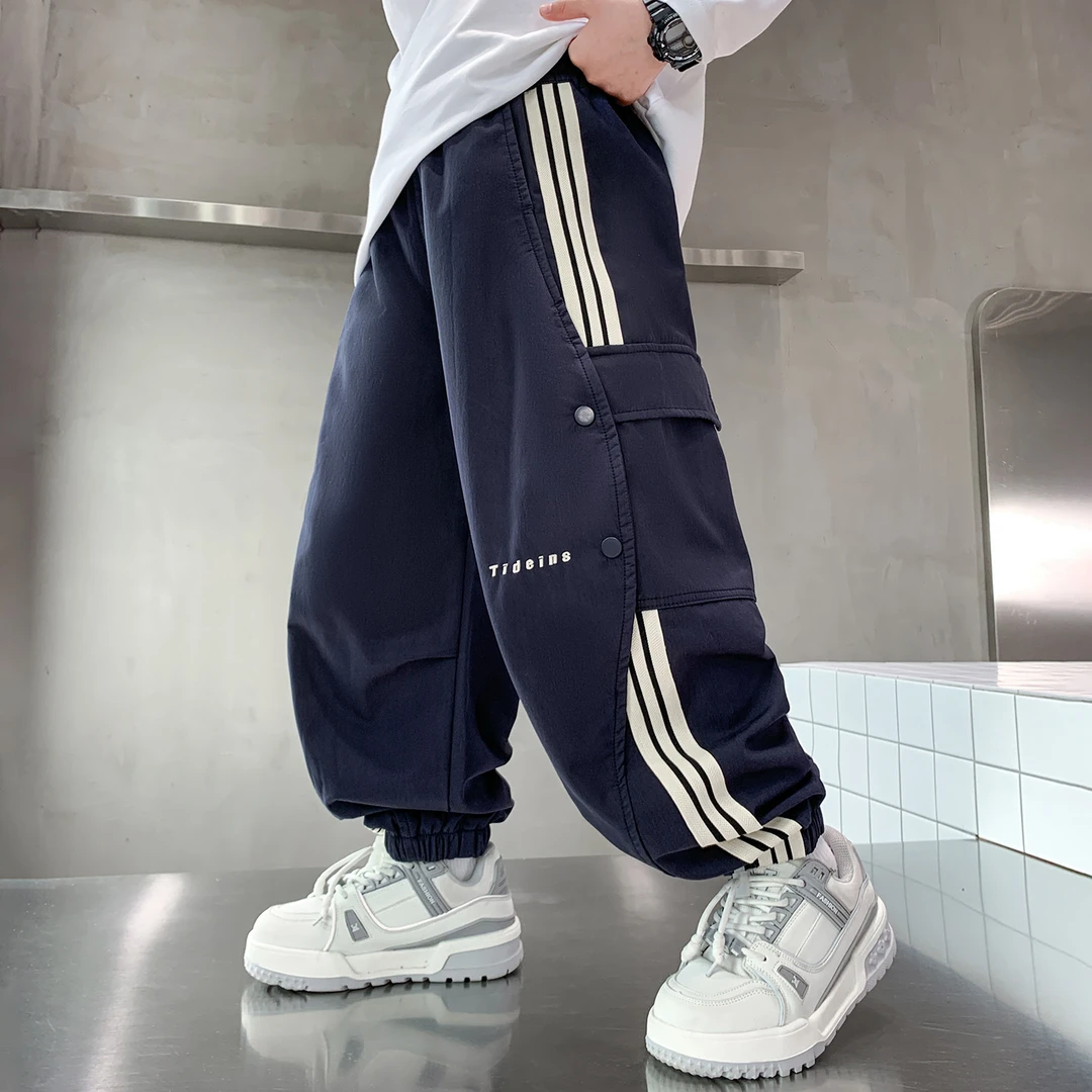 【高品质】巴拉拉男童裤子春秋款2025新款中大童运动裤儿童秋季宽松