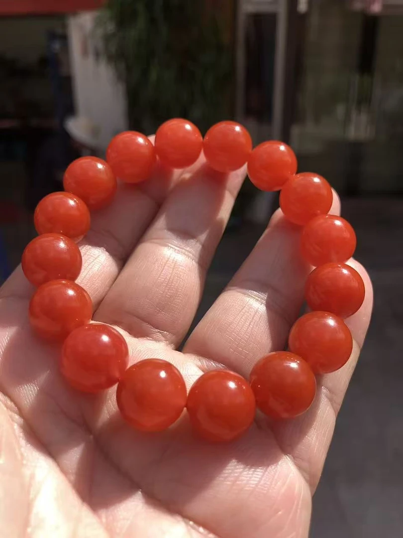 手链 原矿13mm 樱桃红单圈