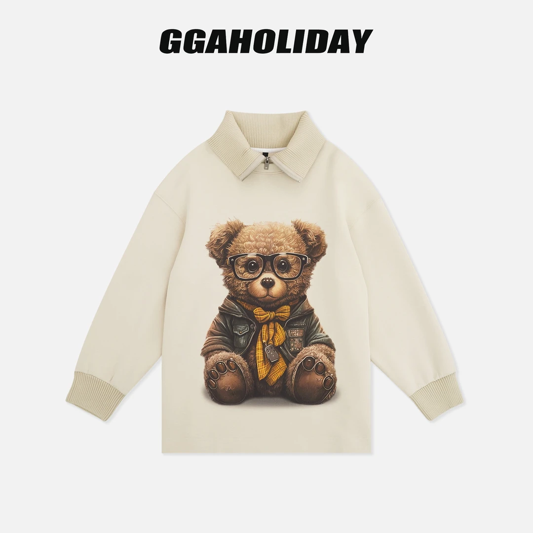 GGAHOLIDAY设计感美式宽松时尚休闲长袖个性polo长袖卫衣-153218