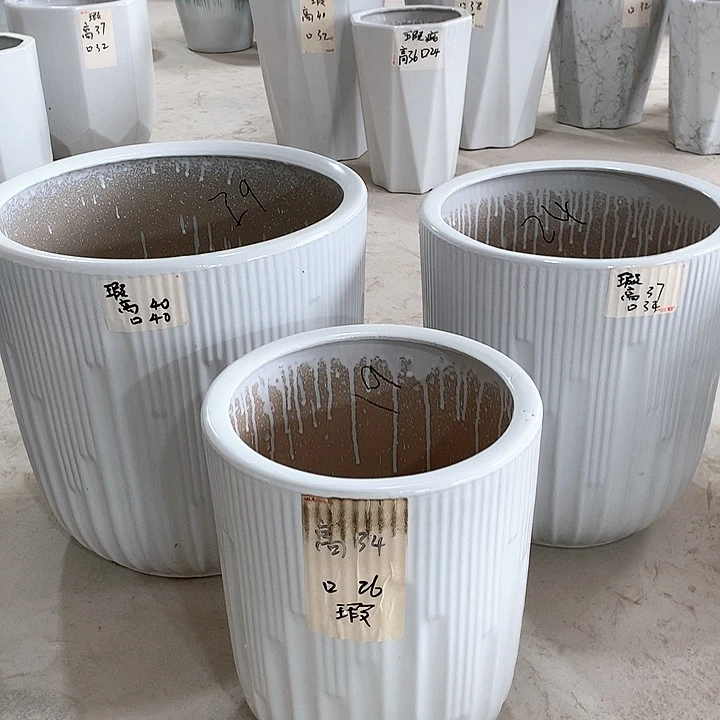 【闪购商品】高温陶瓷花盆默认瑕疵