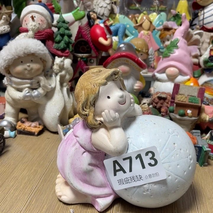 格***温摆件孤品老货微瑕瓷