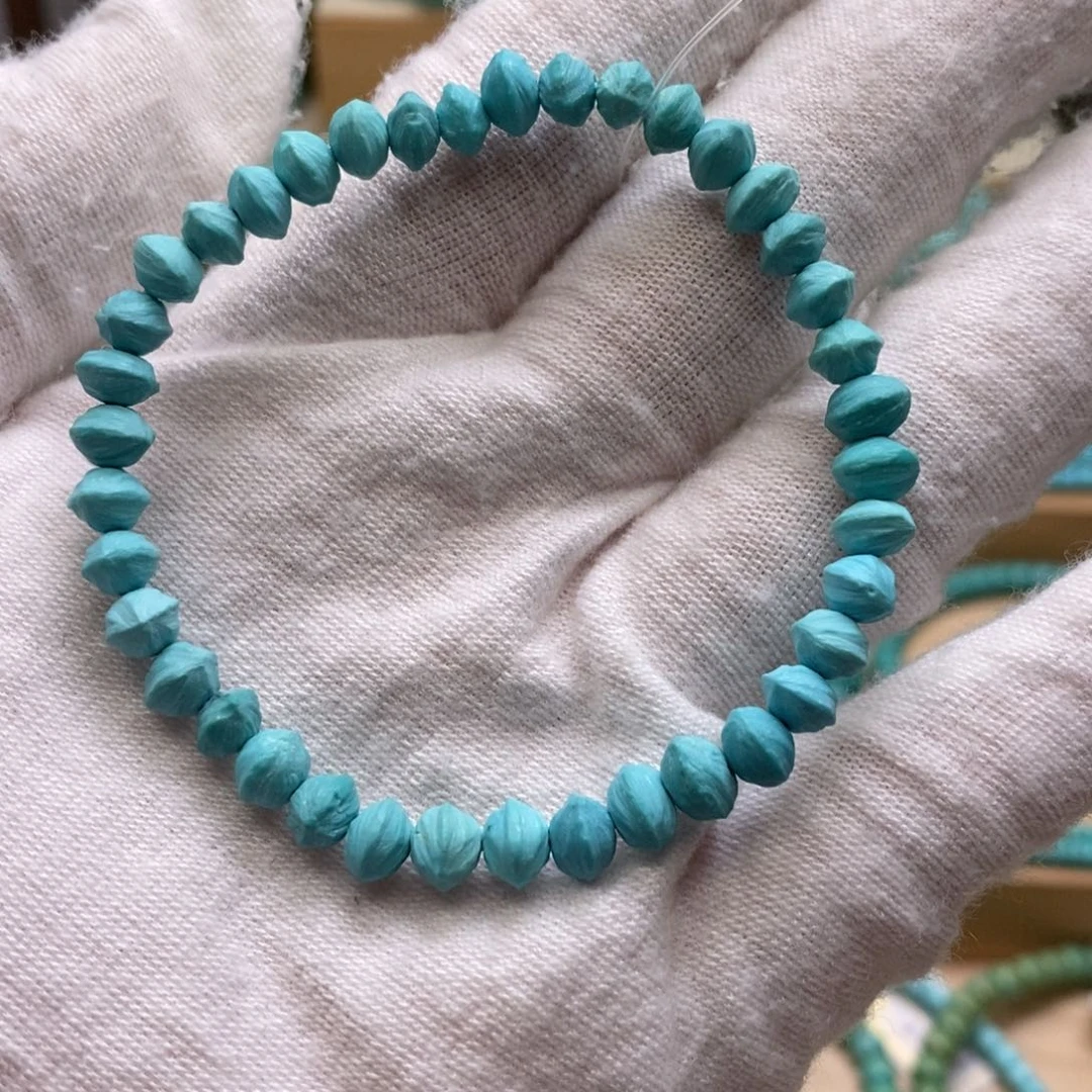 绿松石未镶嵌原矿高瓷无油无科技