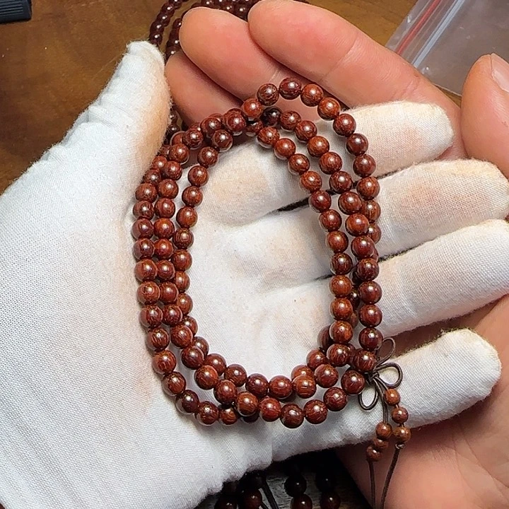 檀香紫檀（小叶紫檀）全陈化老料把件串